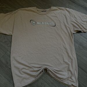 Y2K Red Sand Shield Logo T-Shirt